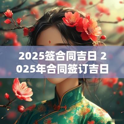 2025签合同吉日 2025年合同签订吉日