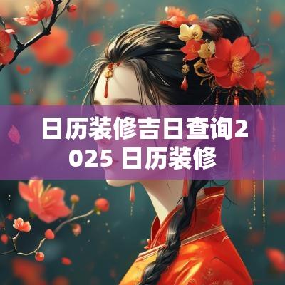 日历装修吉日查询2025 日历装修