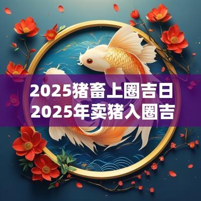 2025猪畜上圈吉日 2025年卖猪入圈吉日