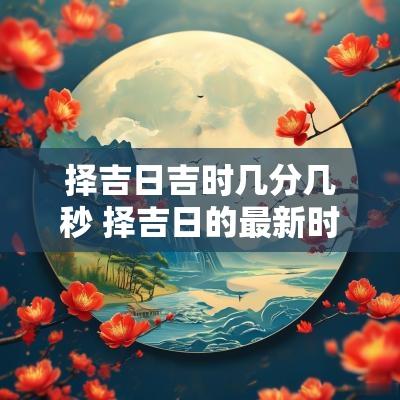 择吉日吉时几分几秒 择吉日的最新时间表