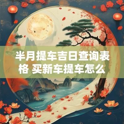 半月提车吉日查询表格 买新车提车怎么选吉日