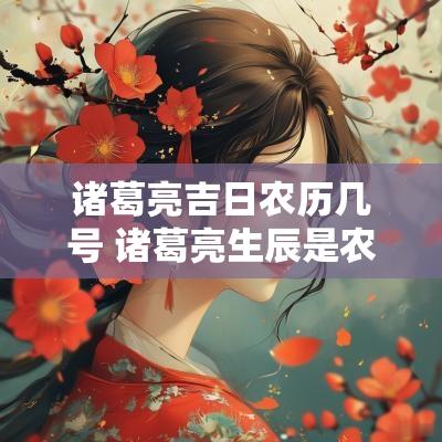 诸葛亮吉日农历几号 诸葛亮生辰是农历几月几日