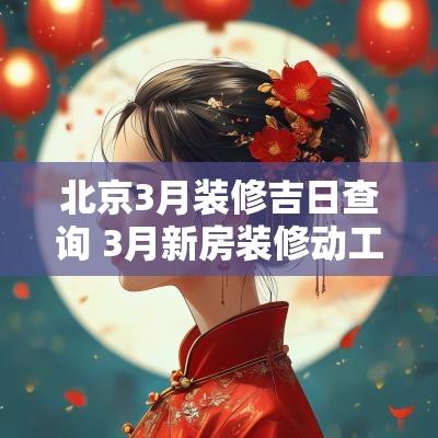 北京3月装修吉日查询 3月新房装修动工吉日