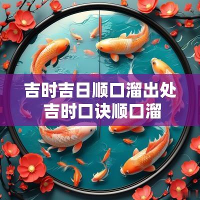 吉时吉日顺口溜出处 吉时口诀顺口溜