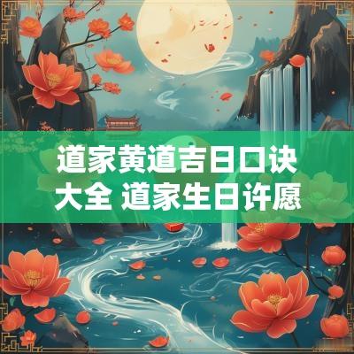道家黄道吉日口诀大全 道家生日许愿手诀