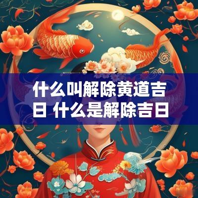 什么叫解除黄道吉日 什么是解除吉日