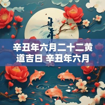 辛丑年六月二十二黄道吉日 辛丑年六月