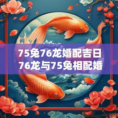 75兔76龙婚配吉日 76龙与75兔相配婚姻怎么样