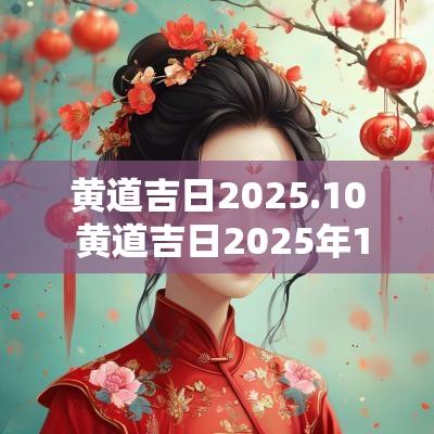 黄道吉日2025.10 黄道吉日2025年10月一览表