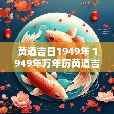 黄道吉日1949年 1949年万年历黄道吉日