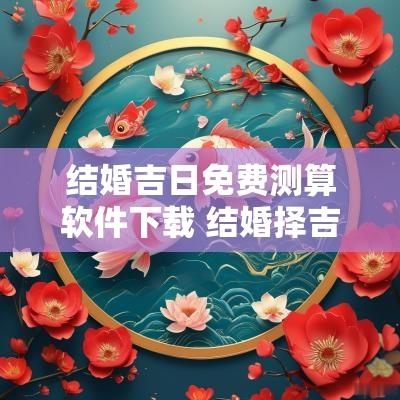 结婚吉日免费测算软件下载 结婚择吉日软件免费