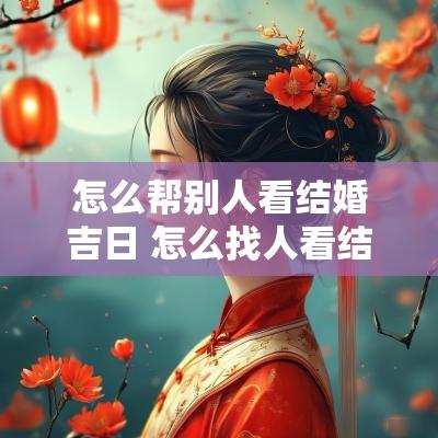 怎么帮别人看结婚吉日 怎么找人看结婚日子