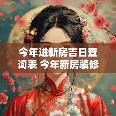 今年进新房吉日查询表 今年新房装修吉日查询