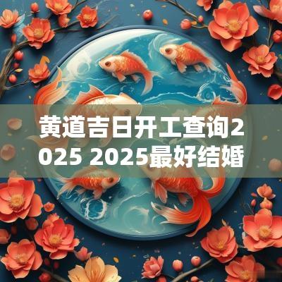 黄道吉日开工查询2025 2025最好结婚黄道吉日