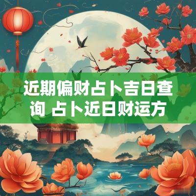近期偏财占卜吉日查询 占卜近日财运方位图解