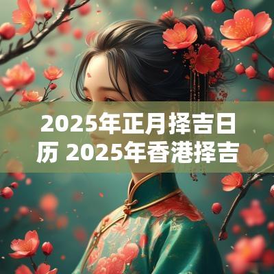 2025年正月择吉日历 2025年香港择吉日历