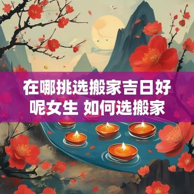 在哪挑选搬家吉日好呢女生 如何选搬家吉日