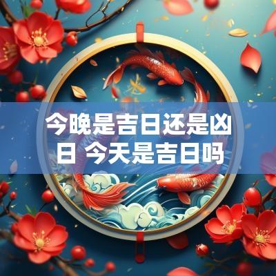今晚是吉日还是凶日 今天是吉日吗