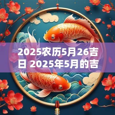 2025农历5月26吉日 2025年5月的吉日