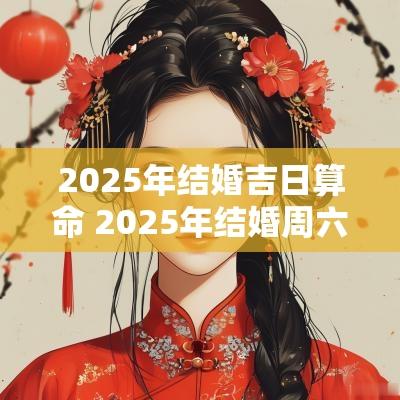 2025年结婚吉日算命 2025年结婚周六周日吉日一览表