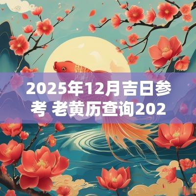 2025年12月吉日参考 老黄历查询2025年吉日