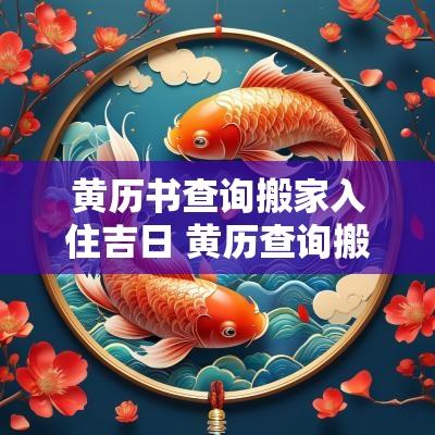 黄历书查询搬家入住吉日 黄历查询搬家入宅