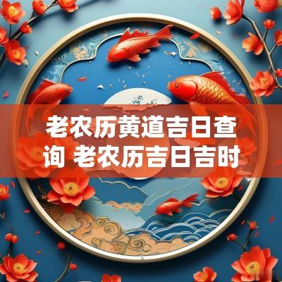 老农历黄道吉日查询 老农历吉日吉时查询