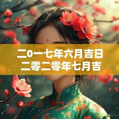 二0一七年六月吉日 二零二零年七月吉日