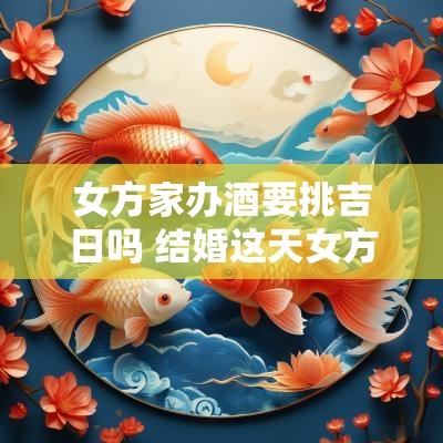 女方家办酒要挑吉日吗 结婚这天女方家什么时候办酒