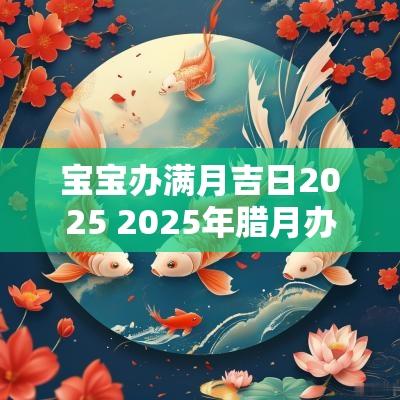 宝宝办满月吉日2025 2025年腊月办满月吉日
