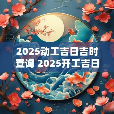 2025动工吉日吉时查询 2025开工吉日吉时大全表