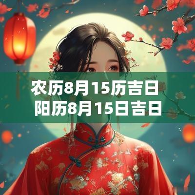 农历8月15历吉日 阳历8月15日吉日