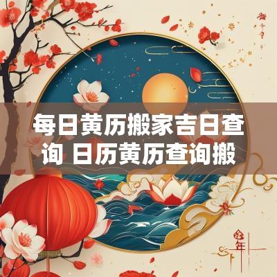 每日黄历搬家吉日查询 日历黄历查询搬家