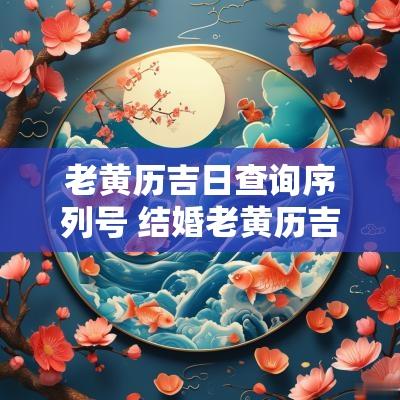 老黄历吉日查询序列号 结婚老黄历吉日查询表