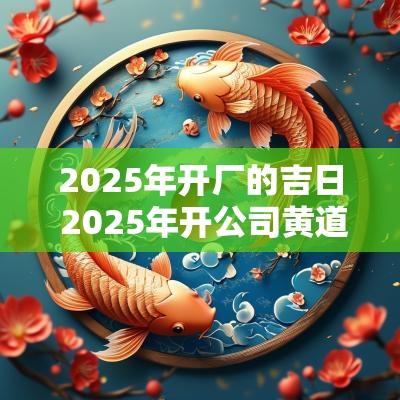 2025年开厂的吉日 2025年开公司黄道吉日