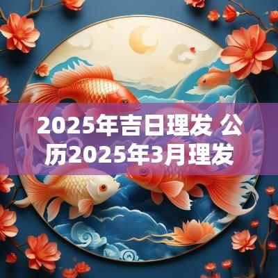 2025年吉日理发 公历2025年3月理发吉日