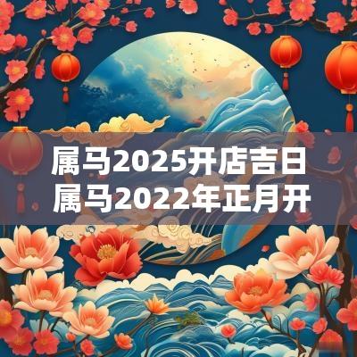 属马2025开店吉日 属马2025年正月开业吉日