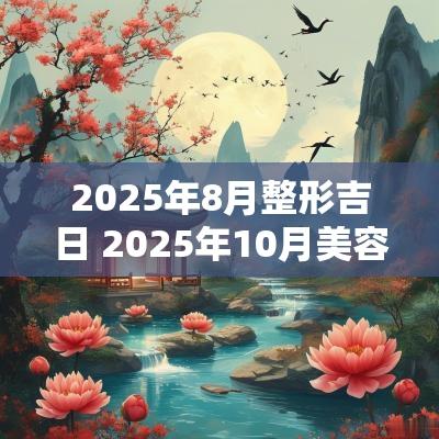2025年8月整形吉日 2025年10月美容吉日