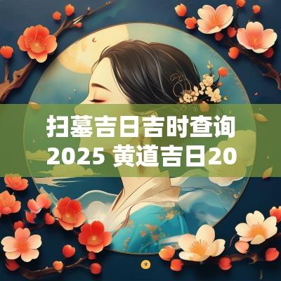 扫墓吉日吉时查询2025 黄道吉日2025扫墓吉日