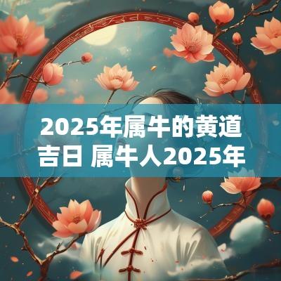 2025年属牛的黄道吉日 属牛人2025年建房吉日