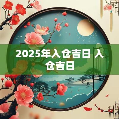 2025年入仓吉日 入仓吉日