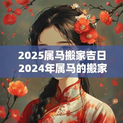 2025属马搬家吉日 2025年属马的搬家吉日