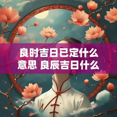 良时吉日已定什么意思 良辰吉日什么意思