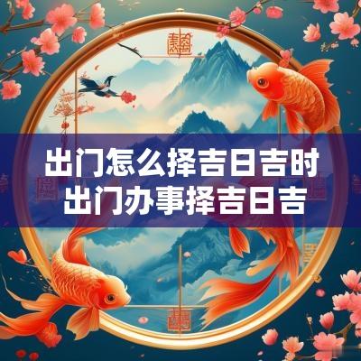 出门怎么择吉日吉时 出门办事择吉日吉时的方法有哪些