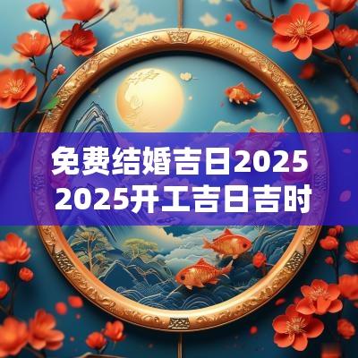 免费结婚吉日2025 2025开工吉日吉时