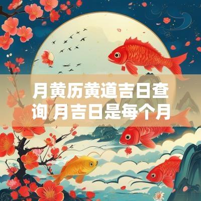 月黄历黄道吉日查询 月吉日是每个月的哪一天