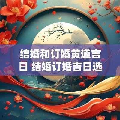 结婚和订婚黄道吉日 结婚订婚吉日选择