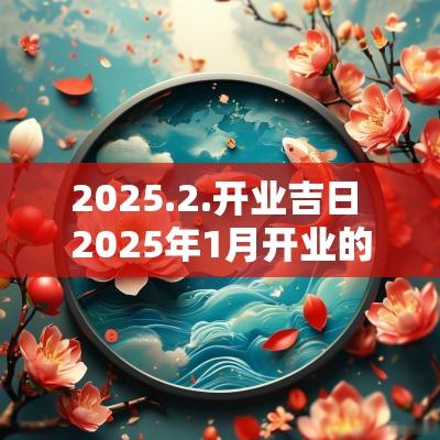 2025.2.开业吉日 2025年1月开业的吉日