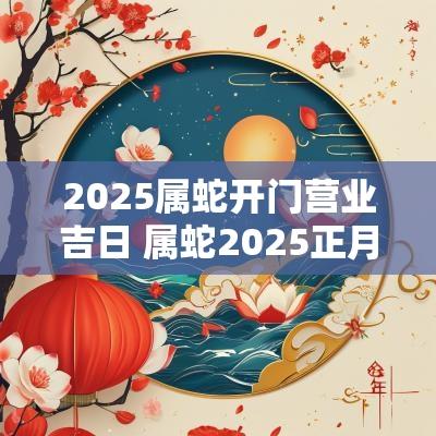 2025属蛇开门营业吉日 属蛇2025正月开门吉日