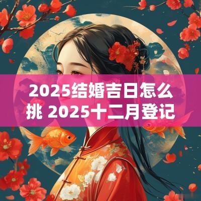 2025结婚吉日怎么挑 2025十二月登记吉日